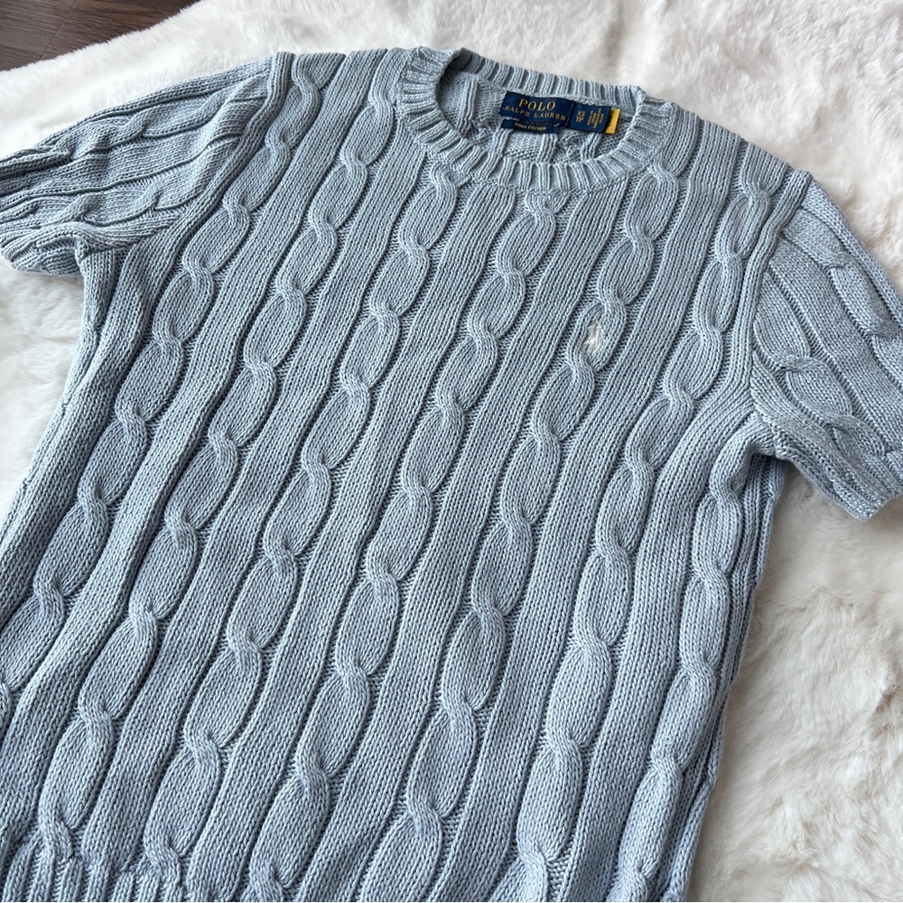 Polo Ralph Lauren Shortsleeved Cable Knit Cotton Sweater
